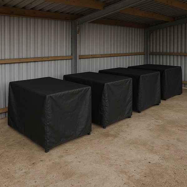 tables rectangulaires avec housses sur mesure